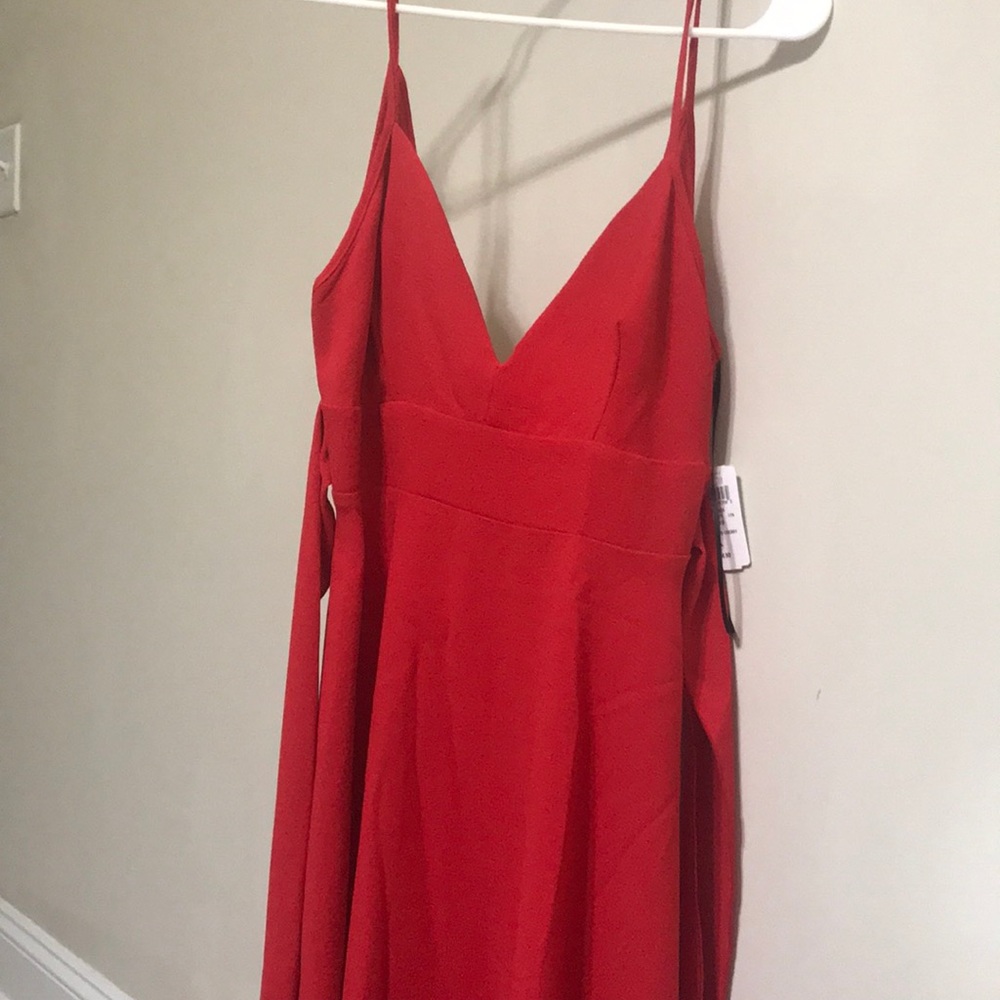 red mini dress